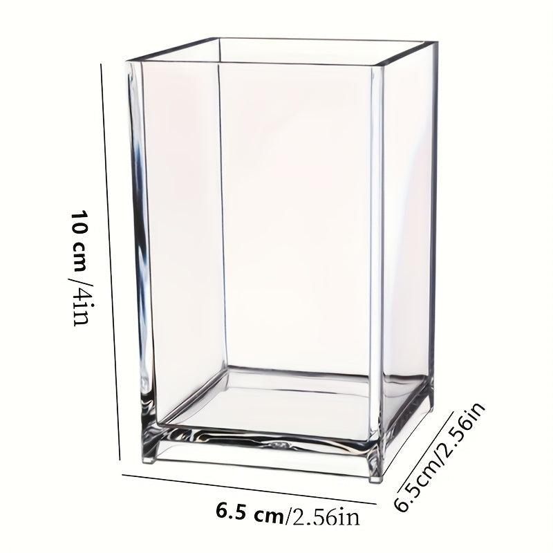 Acrylic Pen Holder Makeup Brush Storage Container Stationery Organizer