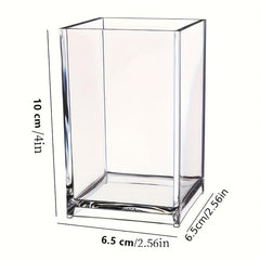 Acrylic Pen Holder Makeup Brush Storage Container Stationery Organizer