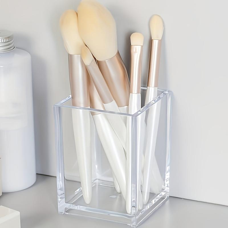 Acrylic Pen Holder Makeup Brush Storage Container Stationery Organizer