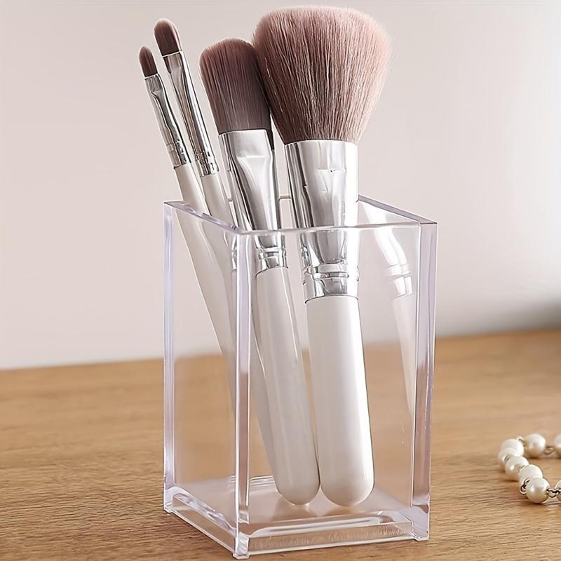 Acrylic Pen Holder Makeup Brush Storage Container Stationery Organizer