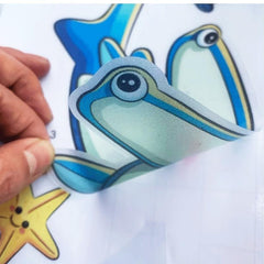 6pcs Non Slip Sea Animal Bathroom Stickers for Kids and Adults