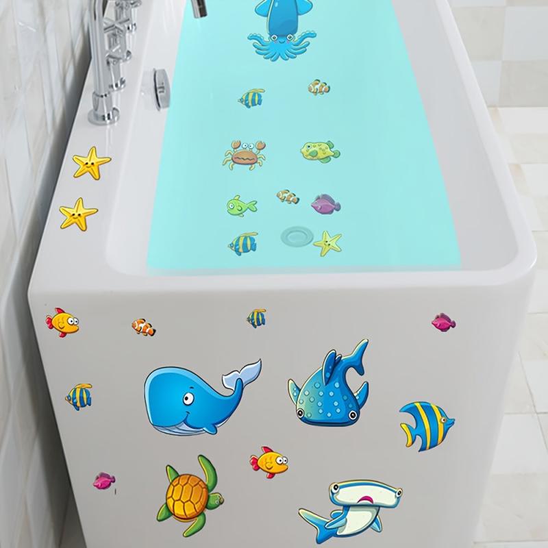 6pcs Non Slip Sea Animal Bathroom Stickers for Kids and Adults