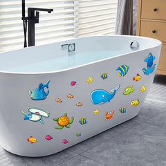 6pcs Non Slip Sea Animal Bathroom Stickers for Kids and Adults
