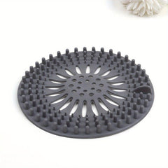 Silicone Hair Catcher Shower Drain Covers Easy Install Clean Bathroom Kitchen