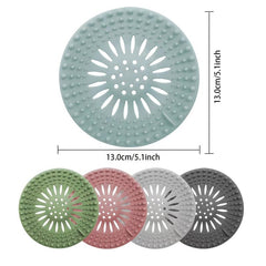 Silicone Hair Catcher Shower Drain Covers Easy Install Clean Bathroom Kitchen