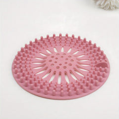 Silicone Hair Catcher Shower Drain Covers Easy Install Clean Bathroom Kitchen