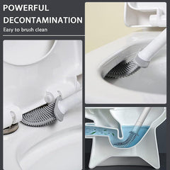 Long Handle Cleaning Brush for Toilet Bathroom with Holder Box