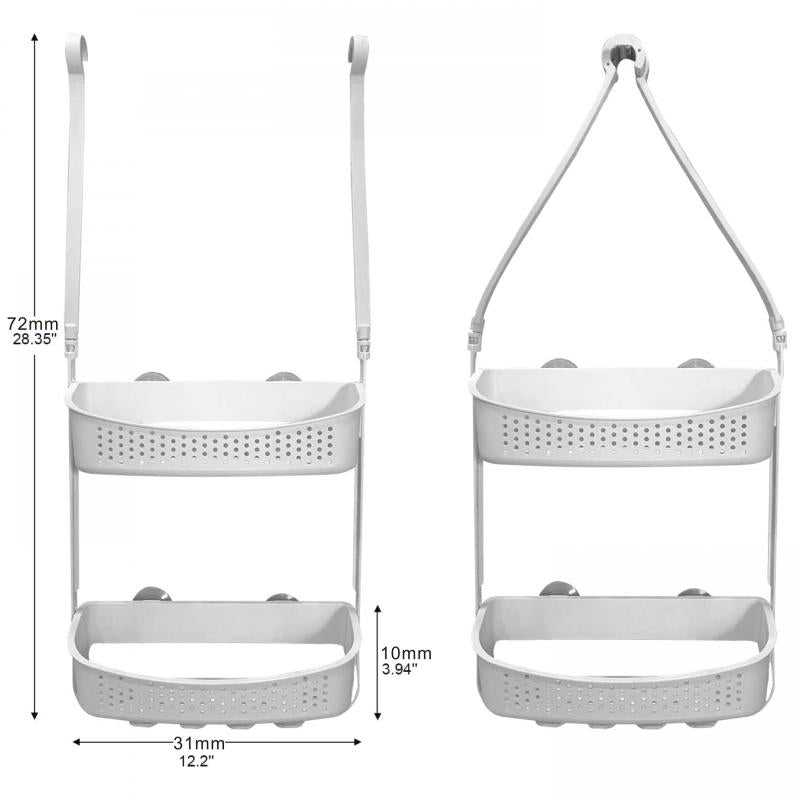 Adjustable Over Shower Head Hanging Caddy for Body Wash Shampoo