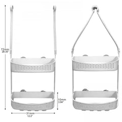 Adjustable Over Shower Head Hanging Caddy for Body Wash Shampoo