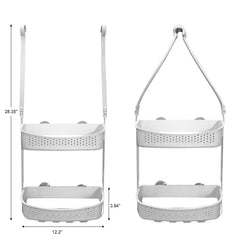 Adjustable Over Shower Head Hanging Caddy for Body Wash Shampoo