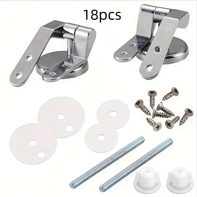 16pc Zinc Alloy Toilet Seat Hinges Replacement With Screws
