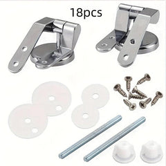 16pc Zinc Alloy Toilet Seat Hinges Replacement With Screws