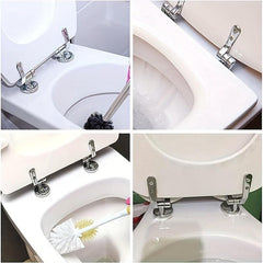 16pc Zinc Alloy Toilet Seat Hinges Replacement With Screws