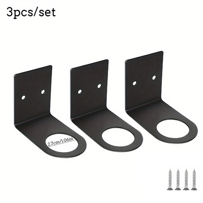 3pcs Shampoo Body Wash Bottle Hanging Rack Stainless Steel Hand Sanitizer Hook