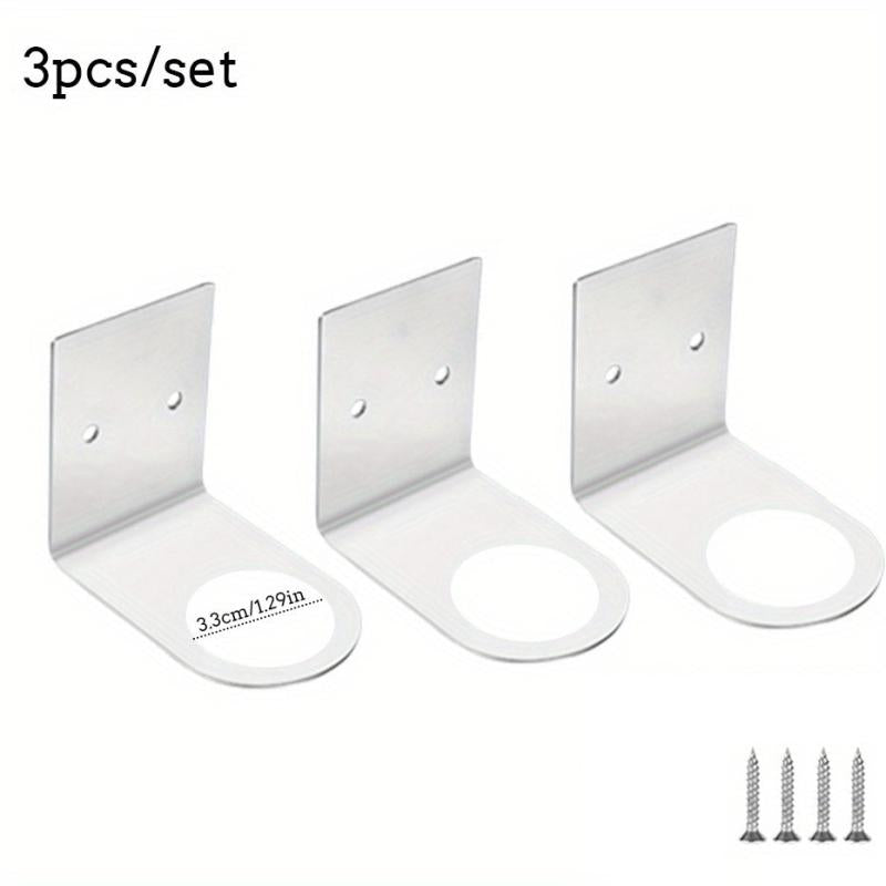 3pcs Shampoo Body Wash Bottle Hanging Rack Stainless Steel Hand Sanitizer Hook