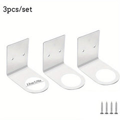 3pcs Shampoo Body Wash Bottle Hanging Rack Stainless Steel Hand Sanitizer Hook