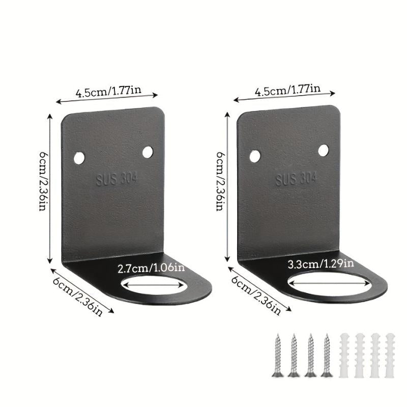 3pcs Shampoo Body Wash Bottle Hanging Rack Stainless Steel Hand Sanitizer Hook
