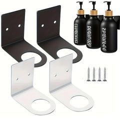 3pcs Shampoo Body Wash Bottle Hanging Rack Stainless Steel Hand Sanitizer Hook