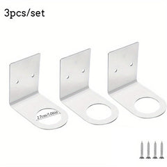3pcs Shampoo Body Wash Bottle Hanging Rack Stainless Steel Hand Sanitizer Hook