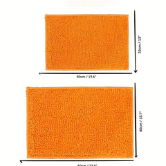 Chenille Bath Rug Soft Non Slip Absorbent Bath Mat