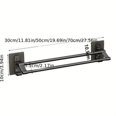 Space Aluminum Towel Bar Wall Mounted Towel Holder with Double Rods