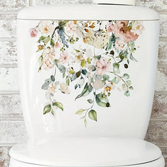 Eco Friendly Plant Leaf Flower Toilet Sticker Self Adhesive
