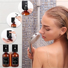 Stainless Steel Soap Dispenser Holder Self Adhesive Bathroom Toilet Rack
