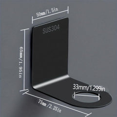 Stainless Steel Soap Dispenser Holder Self Adhesive Bathroom Toilet Rack