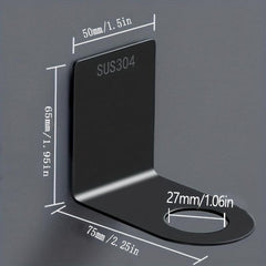 Stainless Steel Soap Dispenser Holder Self Adhesive Bathroom Toilet Rack