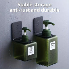 Stainless Steel Soap Dispenser Holder Self Adhesive Bathroom Toilet Rack