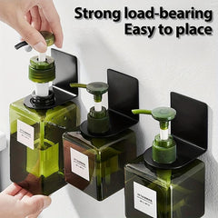 Stainless Steel Soap Dispenser Holder Self Adhesive Bathroom Toilet Rack