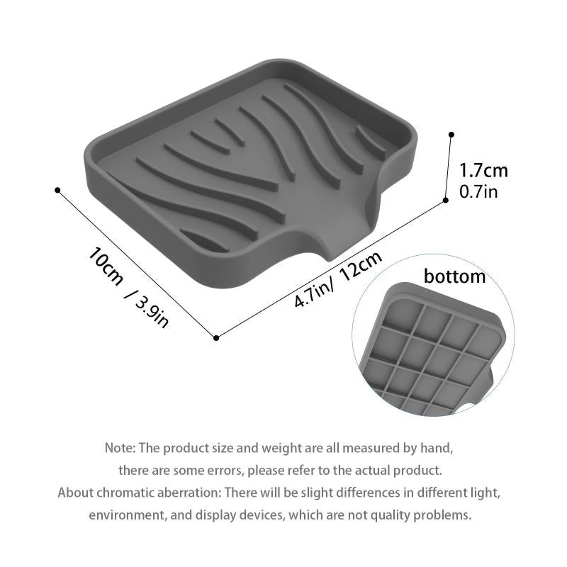 Silicone Soap Dish Self Draining Soap Tray for Shower Bathroom Kitchen