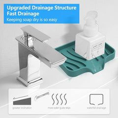 Silicone Soap Dish Self Draining Soap Tray for Shower Bathroom Kitchen