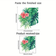 Waterproof Tropical Green Plant Leaf Sticker for Home Decor