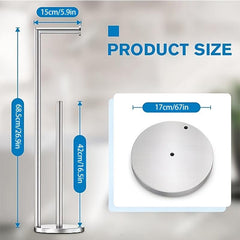 Stainless Steel Toilet Paper Holder Freestanding Tissue Holder