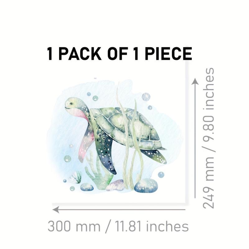 Turtle Swimming Toilet Sticker Waterproof Self Adhesive Decoration