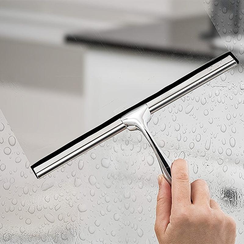 Stainless Steel Glass Wiper with Hook Bathroom Tool