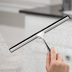 Stainless Steel Glass Wiper with Hook Bathroom Tool