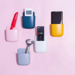 Wall Mounted Remote Control Storage Box Bedside Organizer Rack