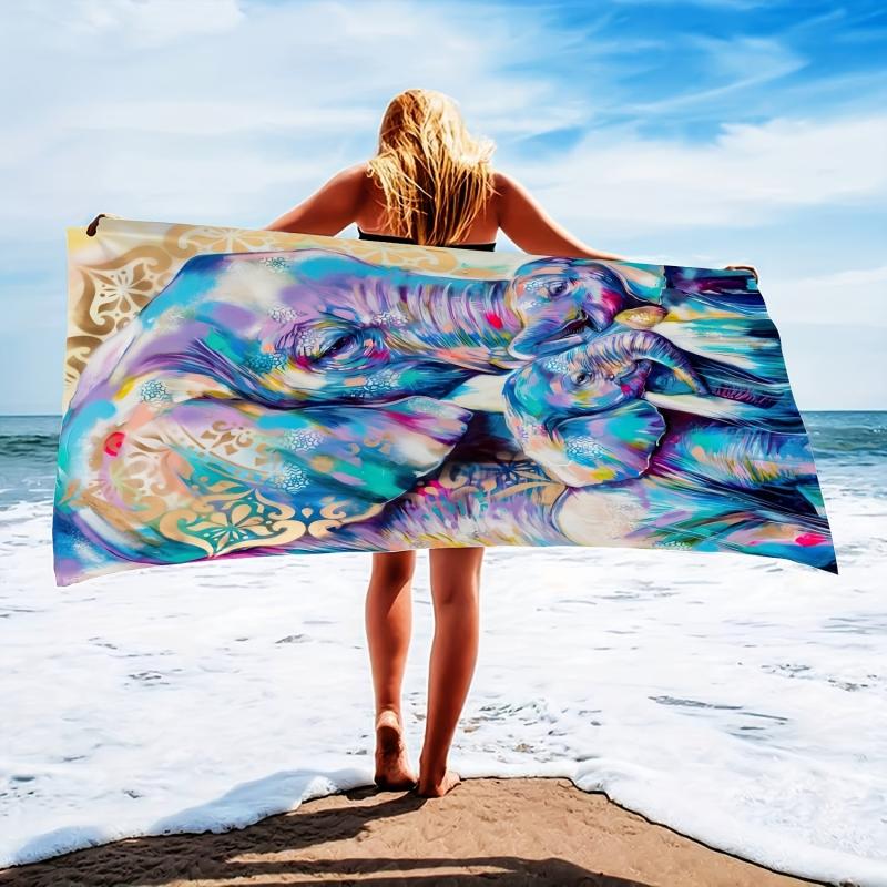 Quick Drying Elephant Beach Towel for Beach Pool and Sports
