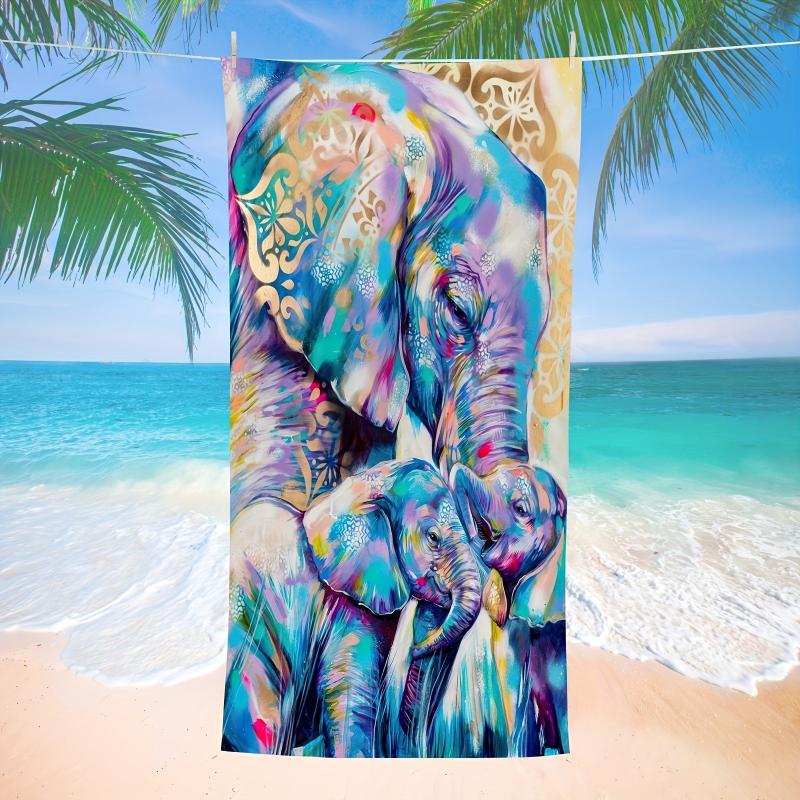 Quick Drying Elephant Beach Towel for Beach Pool and Sports