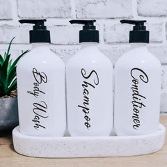 3pcs Dispenser Waterproof Label Shower Refillable