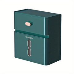 Double Layer Wall Mounted Tissue Box Plastic Tissue Holder For Bathroom