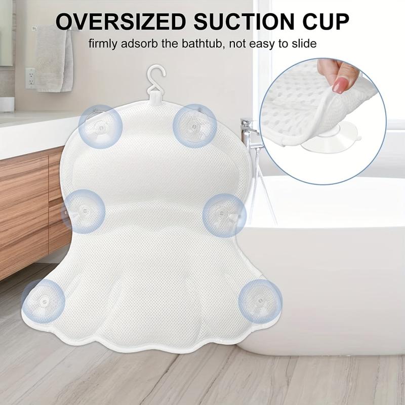 Bath Pillow Spa Pillows Neck Head Back Support Thick Tub Cushions