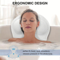Bath Pillow Spa Pillows Neck Head Back Support Thick Tub Cushions
