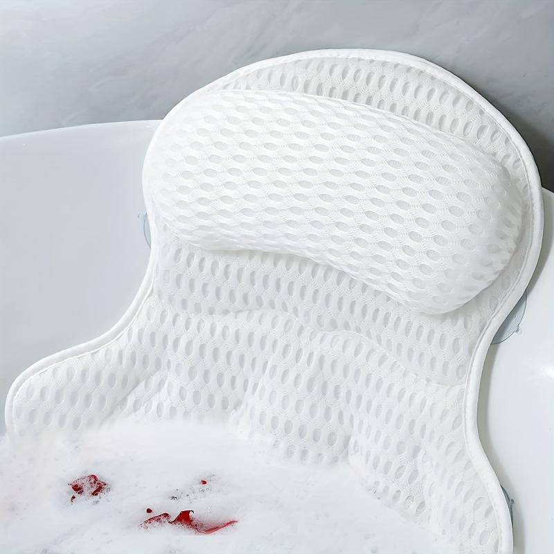 Bath Pillow Spa Pillows Neck Head Back Support Thick Tub Cushions