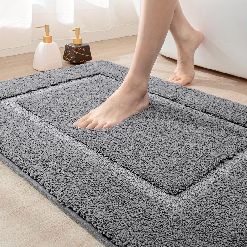 Plush Bath Mat Soft and Machine Washable Carpet for Home Decor