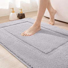 Plush Bath Mat Soft and Machine Washable Carpet for Home Decor