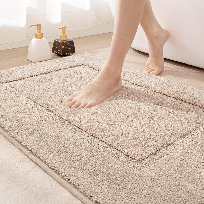 Plush Bath Mat Soft and Machine Washable Carpet for Home Decor