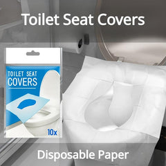 10pcs Disposable Toilet Seat Covers Flushable Paper Restroom Travel Large Potty